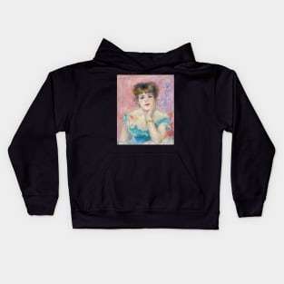 Portrait of Jeanne Samary by Renoir Kids Hoodie